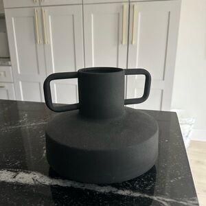 Textured Black Vase
